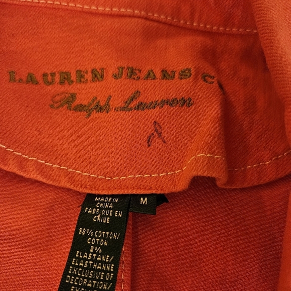 LRL‎ Lauren Jeans jacket Pink With Gold Accents - Picture 2 of 5